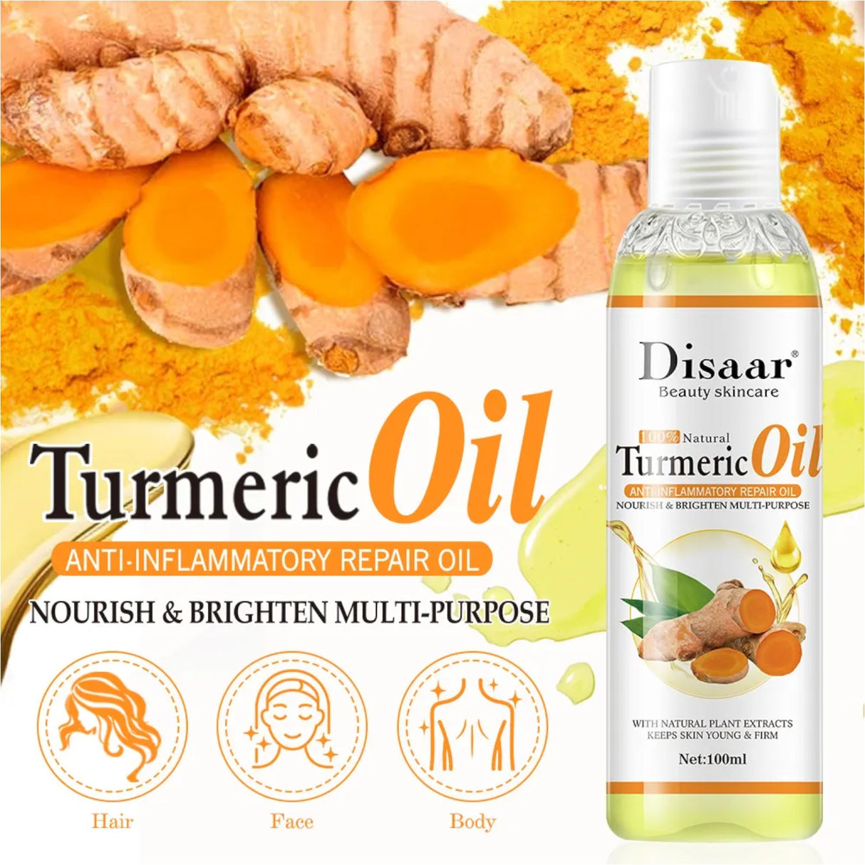 Disaar Turmeric Anti-Inflammatory Repair Oil 100ml