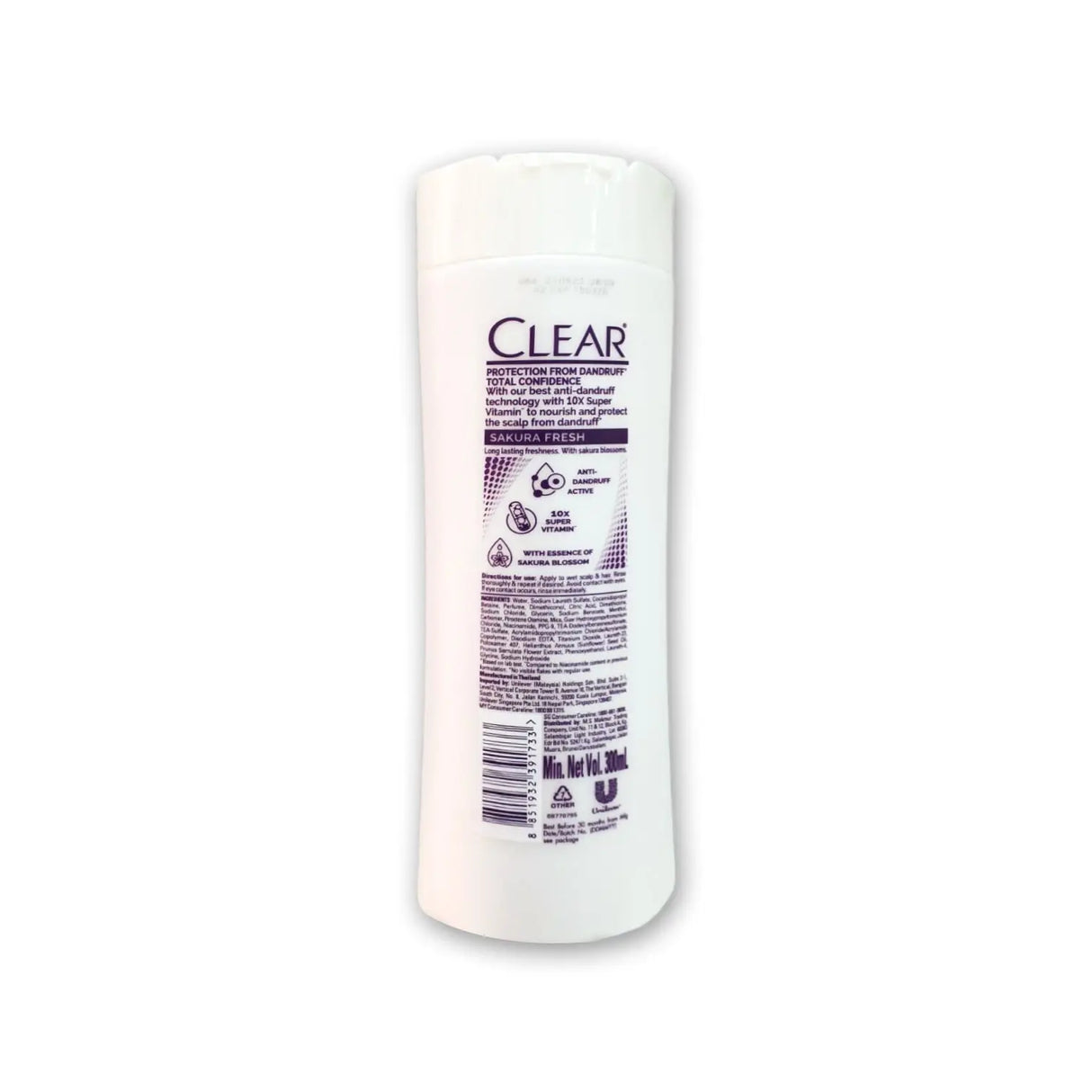 CLEAR Anti-Dandruff Shampoo Sakura Fresh 300ml Glagil