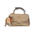 TOP HANDLE BAG WITH SCARF AND POM POM CHARM - NJM5874 Glagil