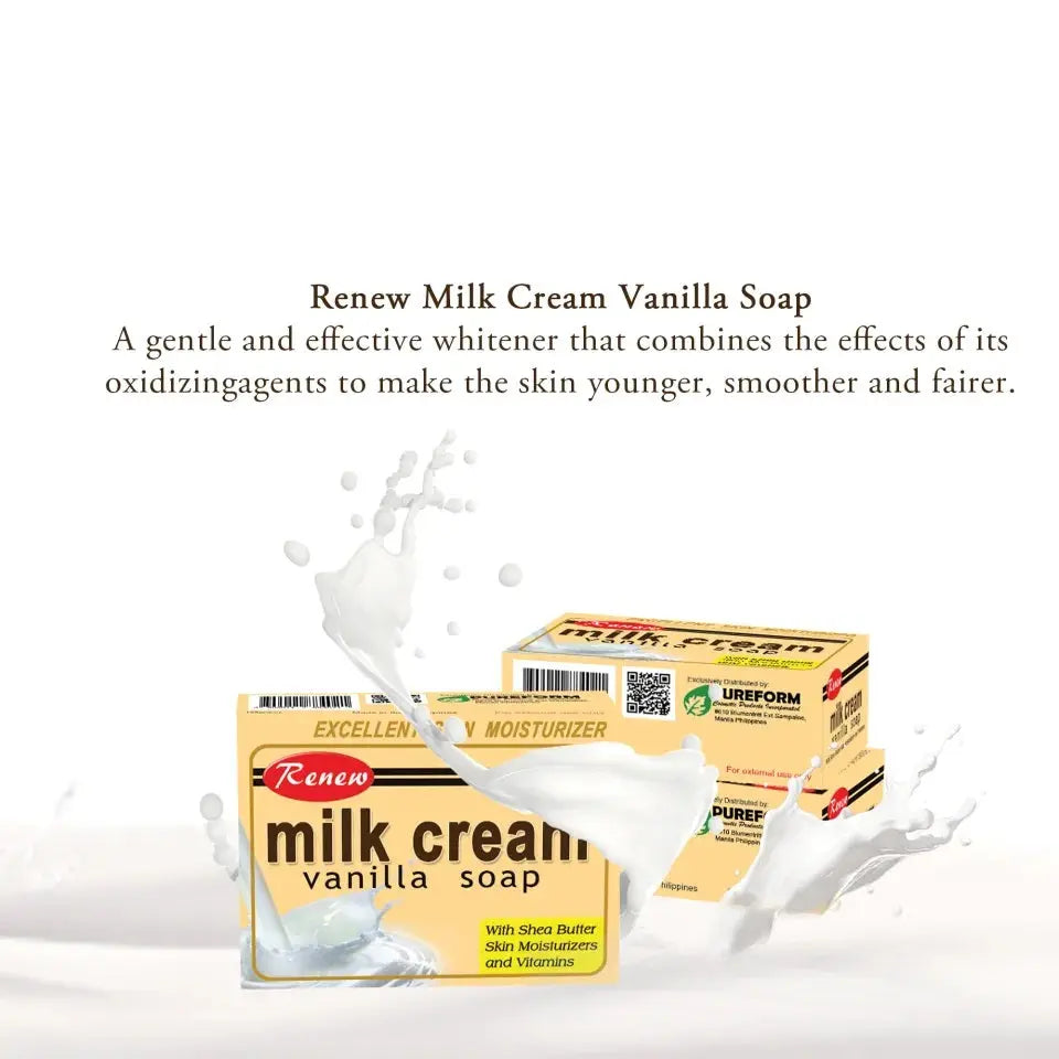 Milk Cream Vanilla Soap Skin Moisturizer 135g Glagil