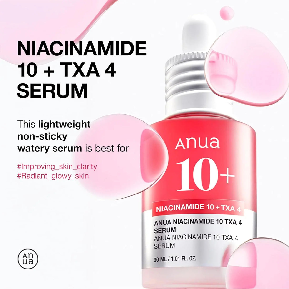 ANUA Niacinamide 10% + TXA 4% Serum 30ml - Glagil